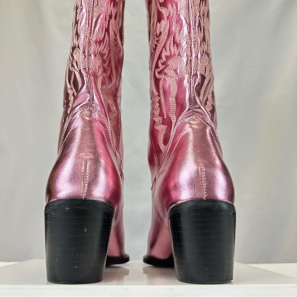 Metallic pink tall Western boot Womens Size 41 Coastal Cowgirl - Picture 6 of 9